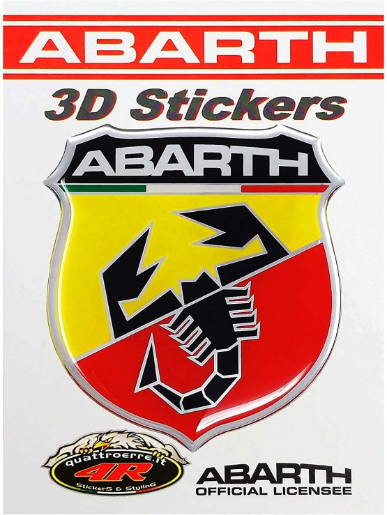 Abarth 3D Sticker Shield, 80 mm - Image 2