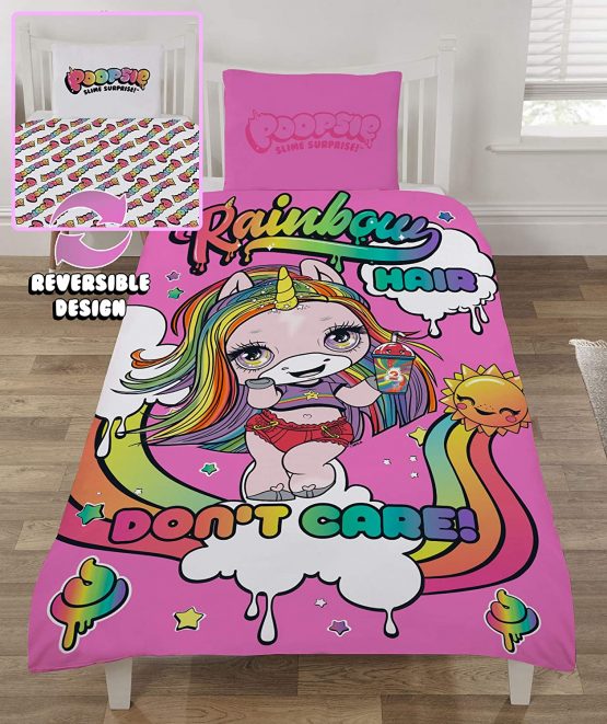 Poopsie Unicorn Surprise Duvet Cover Set For Kids Single Bed, Bedding Set For Children Includes Pillow Case, Reversible Two Sided Design Rainbow Surprise, Unicorn Gifts For Girls & Boys - Image 3