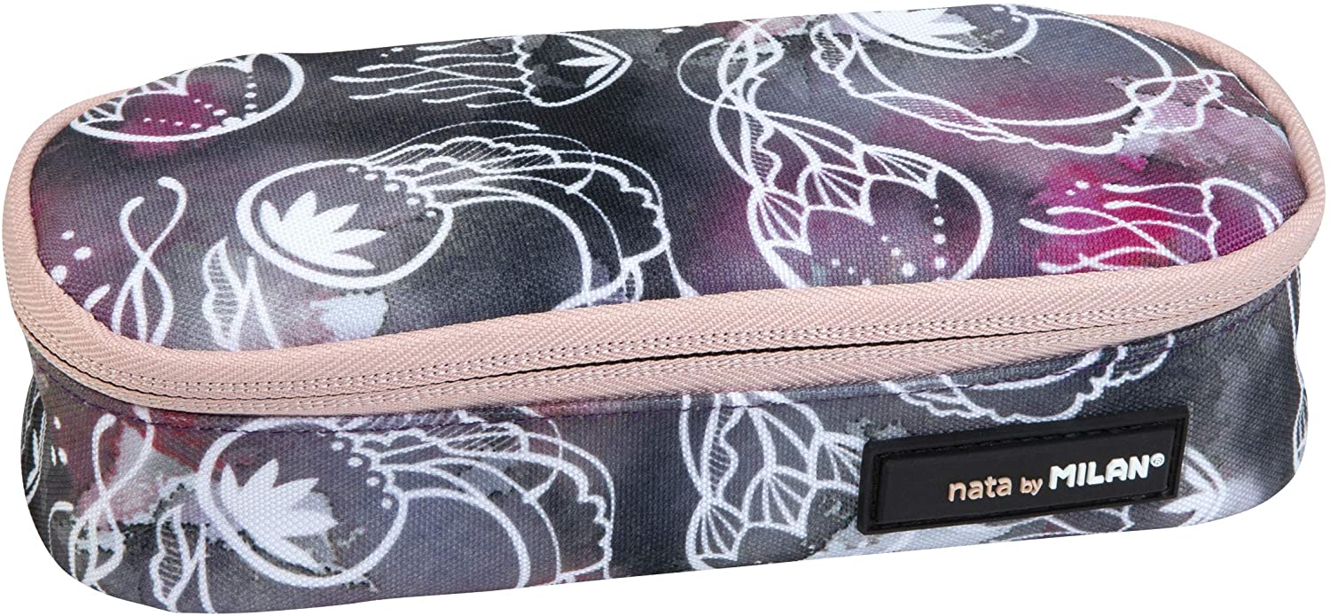 Sea Flow Oval Pencil Case, Pink, Multicolor