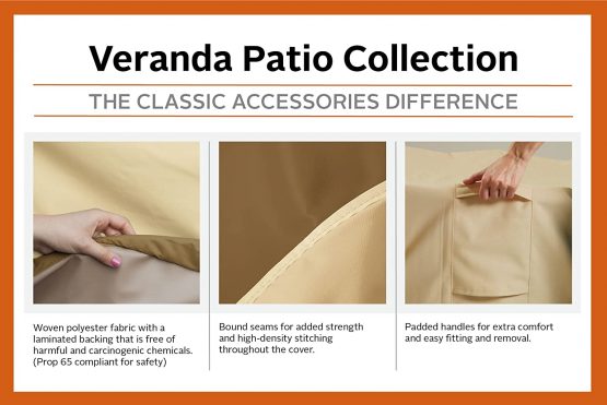 Classic Accessories Veranda Grill Cover, Pebble/Bark/Earth (147cm, Medium) - Image 2