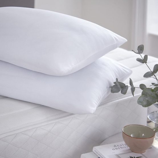Silentnight Just Like Down Pillow Pack of 2 - Hotel Bed Sleep Pillows Cuddle Support Pillow Pair - Machine Washable Soft Comfy Pillows - Image 3