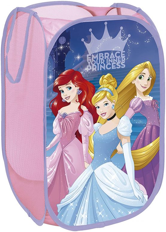 Superdiver Disney Pop-Up Laundry Basket Toy Box Storage Box Clothes Box for Children 23x14x14 inches (Princesses)