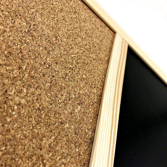 Creative Home 600 x 400 mm 2in1 Chalk Blackboard Cork Notice Board Combo | Thick Wooden Frame + Chalk, Sponge and Pins | Made in EU | Perfect for Kitchen, Office, School, Pub & Home - Image 4