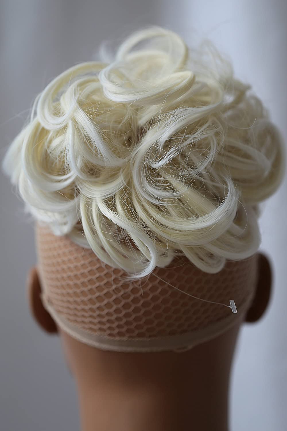 CAISHA Large Hairpiece Scrunchy Instant Updo Curly Messy Bun White Blonde Mix G31E, Whiteblond - Image 4