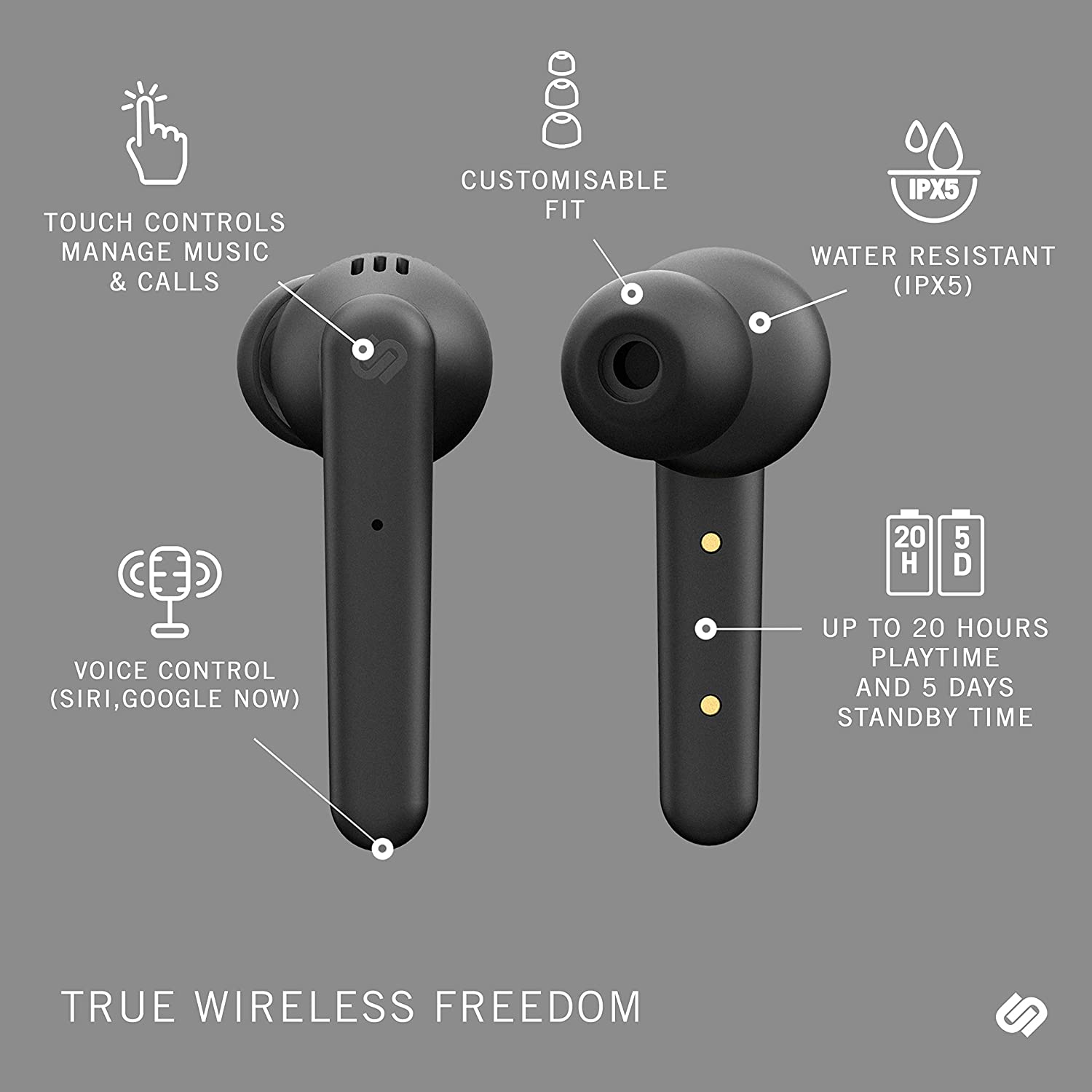Urbanista Paris True Wireless Earphones 20H Playtime Wireless Charging Case and Bluetooth 5.0 - Image 3