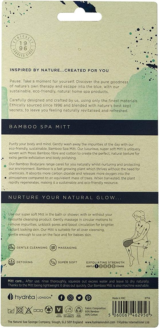 Hydrea London Bamboo Gentle Exfoliating Mitt - Image 2
