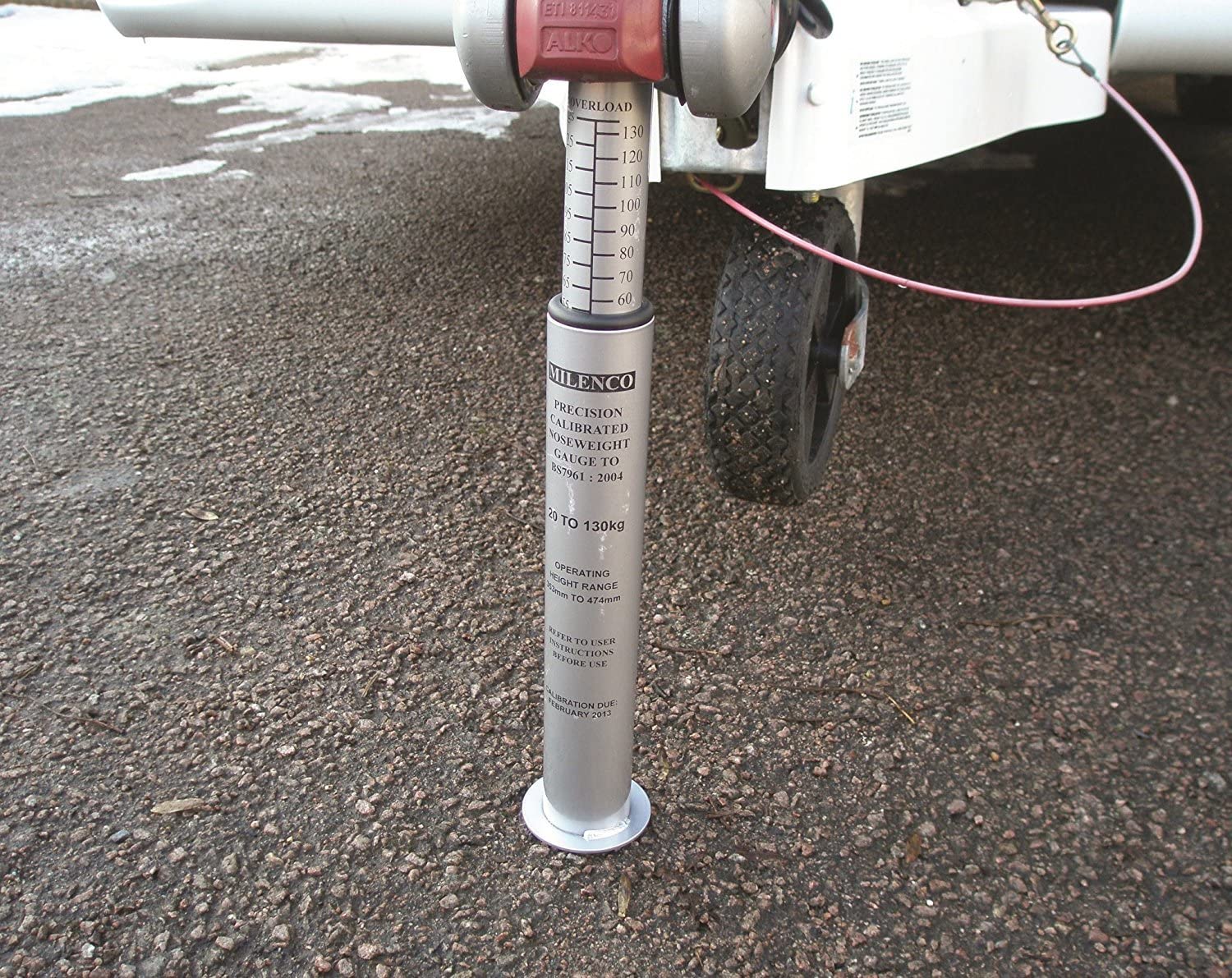 Milenco Precision Calibrated Nose Weight Gauge Caravan trailer, silver