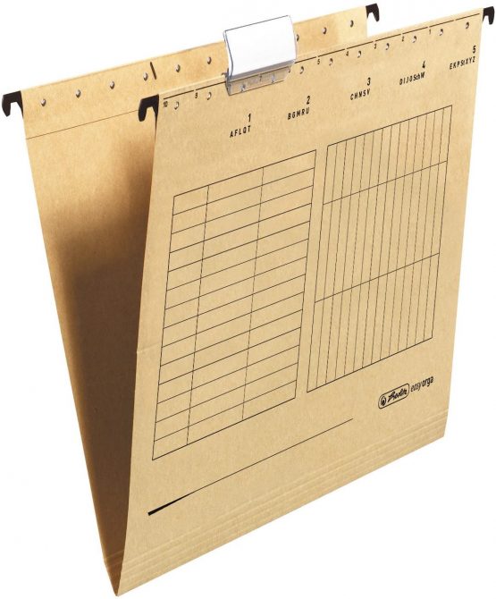 Herlitz Suspension Files for Lateral Insert Beige Pack of 25