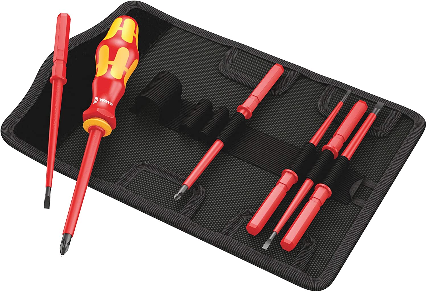 Wera Kraftform Kompakt VDE 7 Universal 1 Interchangeable Screwdriver set, PZ/SL, 7pc, 05003472001, Multi-colour