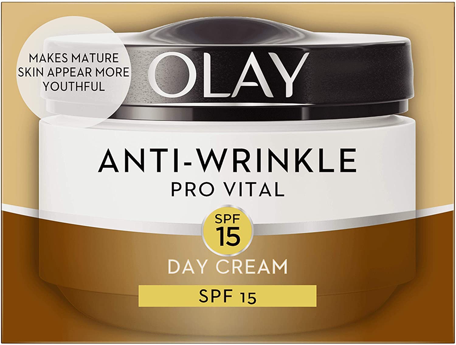 Olay Anti-Wrinkle Pro Vital Day Cream With SPF15, Helps Visibly Reduce Fine Lines & Wrinkles, for Mature Skin 50ml - Image 3