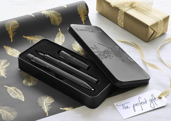 Faber-Castell Grip Edition Fountain Pen and Ballpoint Pen Set - All Black - Image 2