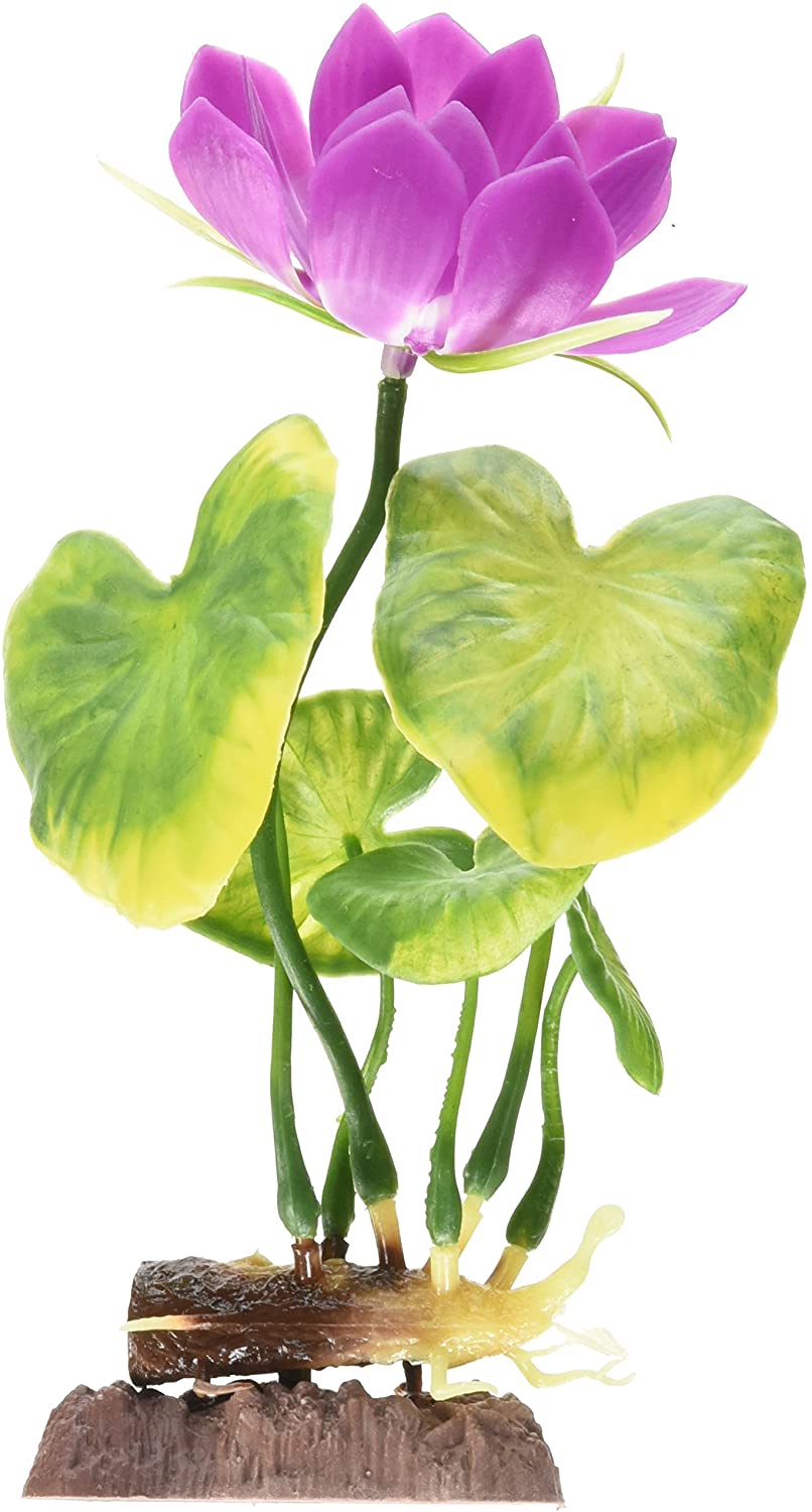 Penn-Plax Plant-M Lily White, Green, Purple