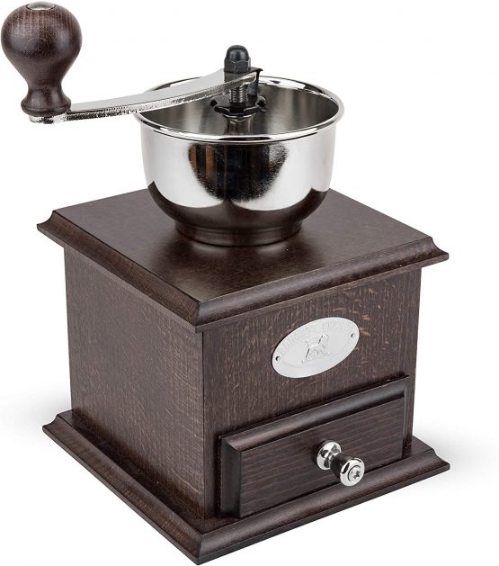Peugeot 19401765 Bresil Coffee Mill, Wood, Walnut, 16.2x14x22.7 cm