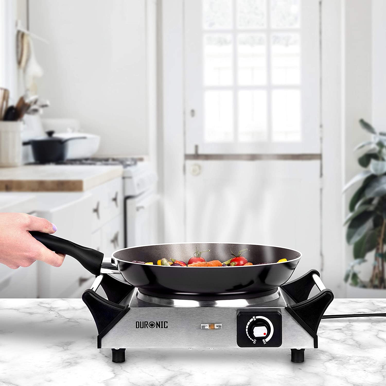 Duronic Hot Plate HP1SS for TableTop Cooking 1500W Stainless