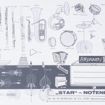 Brunnen 1046836 Music Sheet Notepad (A5, 8 Sheets Landscape Format, with Guide Lines)