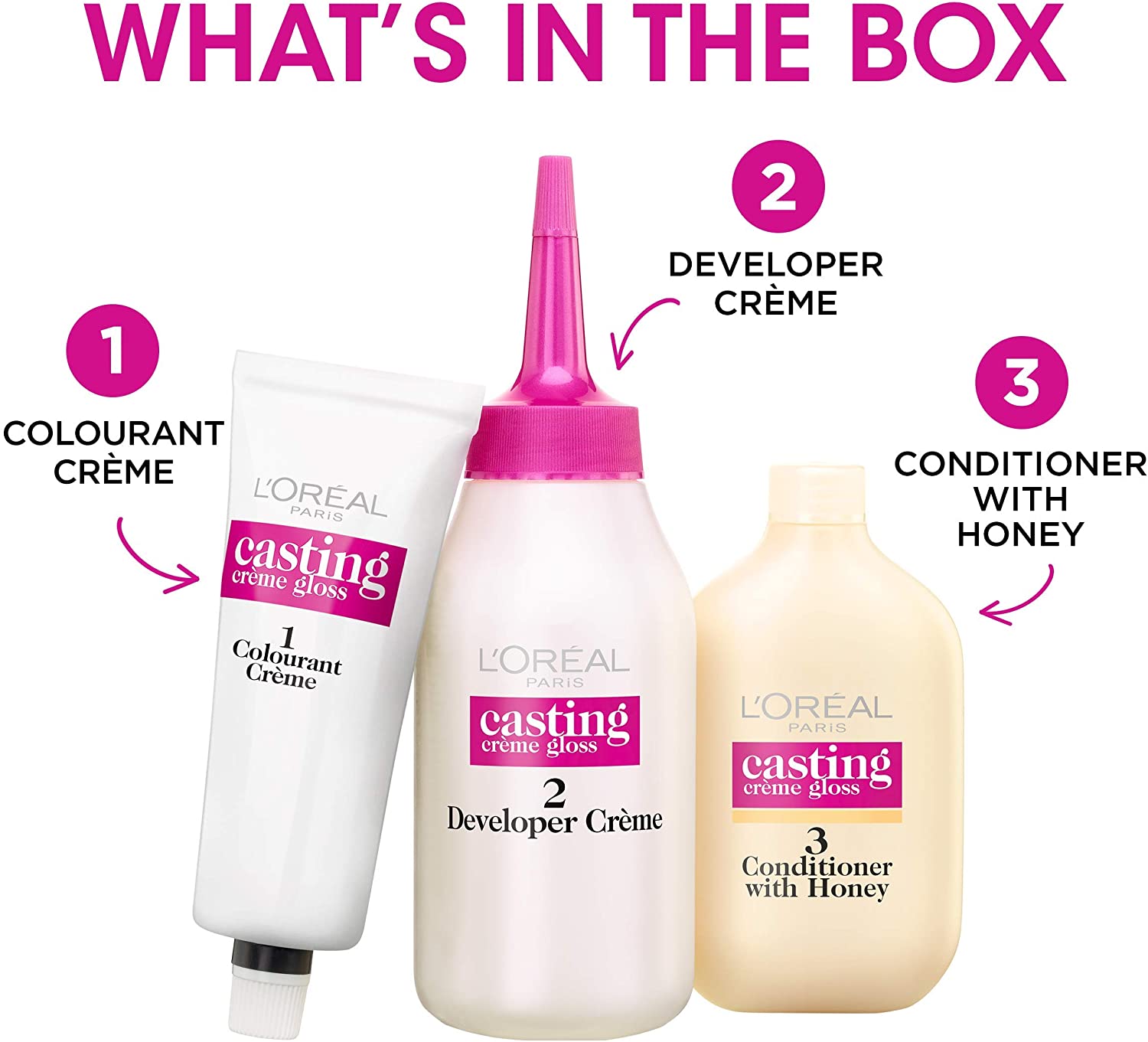 L'Oréal Paris Casting Crème Gloss Semi-Permanent Hair Dye, Ammonia-Free Formula & Honey-Infused Conditioner, Glossy Finish, Colour for Up to 28 Shampoos, Pack of 3, Colour: 1010 Light Iced Blonde - Image 3
