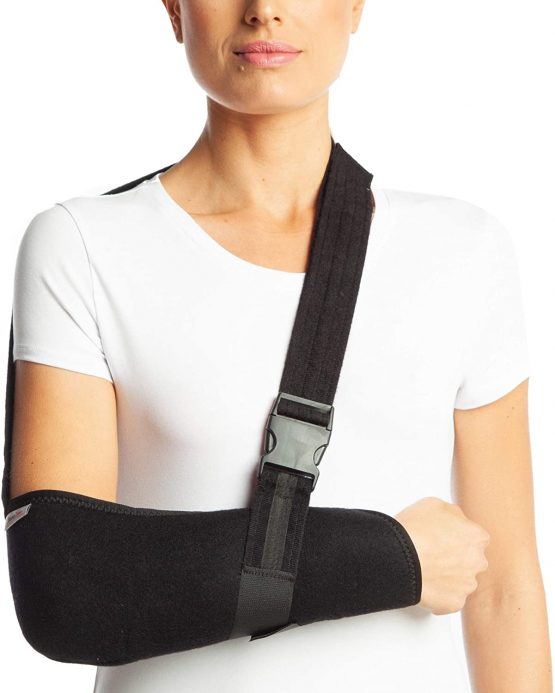 ArmoLine Deluxe Arm Sling Breathable Fabric for Black Broken Arm