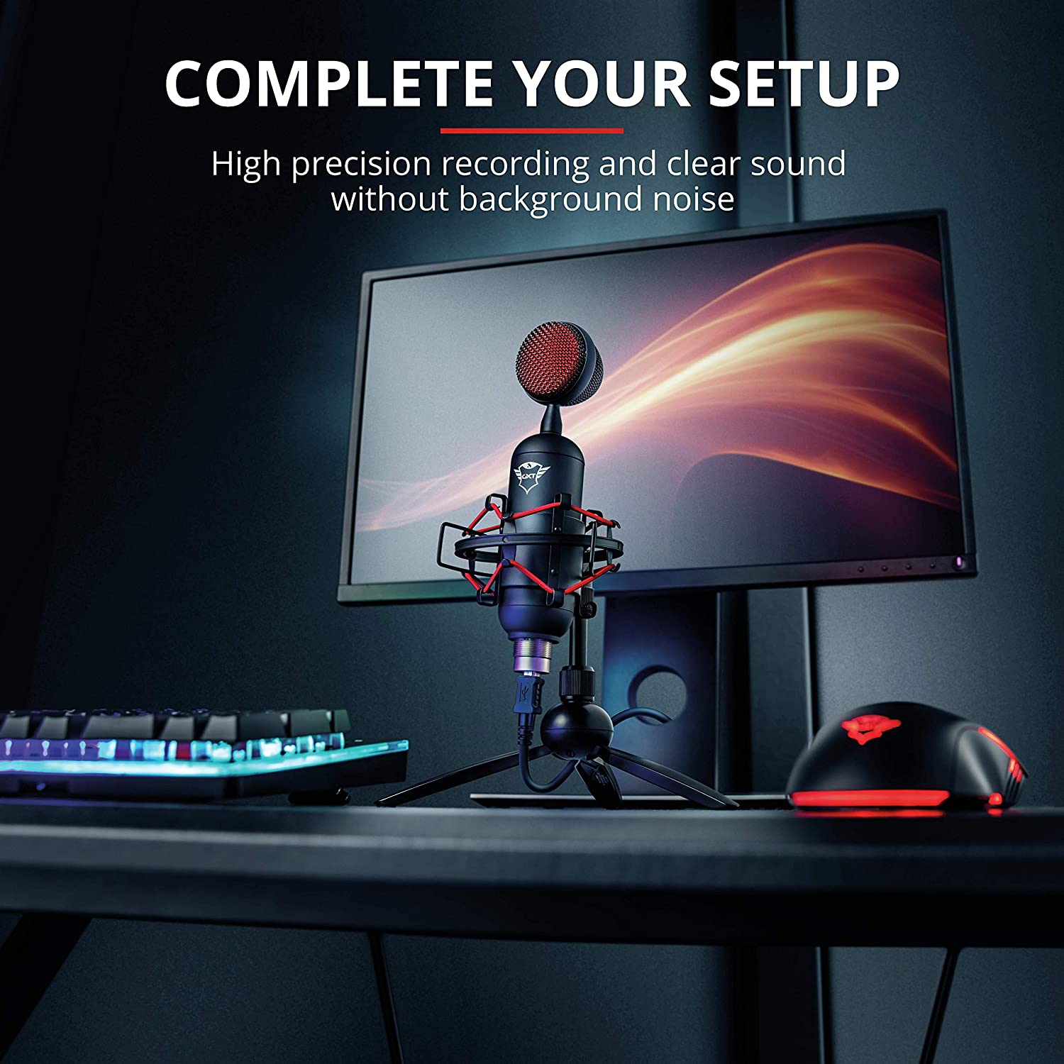 Trust GXT 244 Buzz USB Streaming Microphone, USB Microphone with Clear Audio, Background Noise Reduction - Image 4