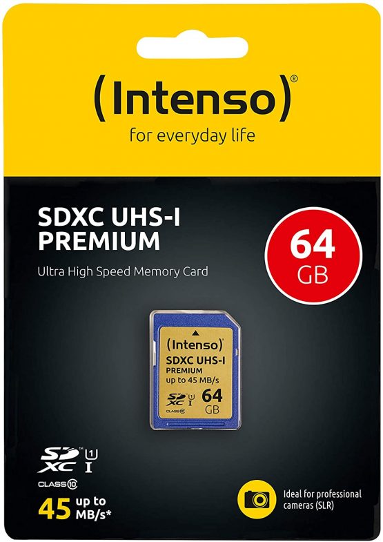 Intenso Premium SDXC Memory Card, Class 10 UHS-I, 64 GB, Blue - Image 2