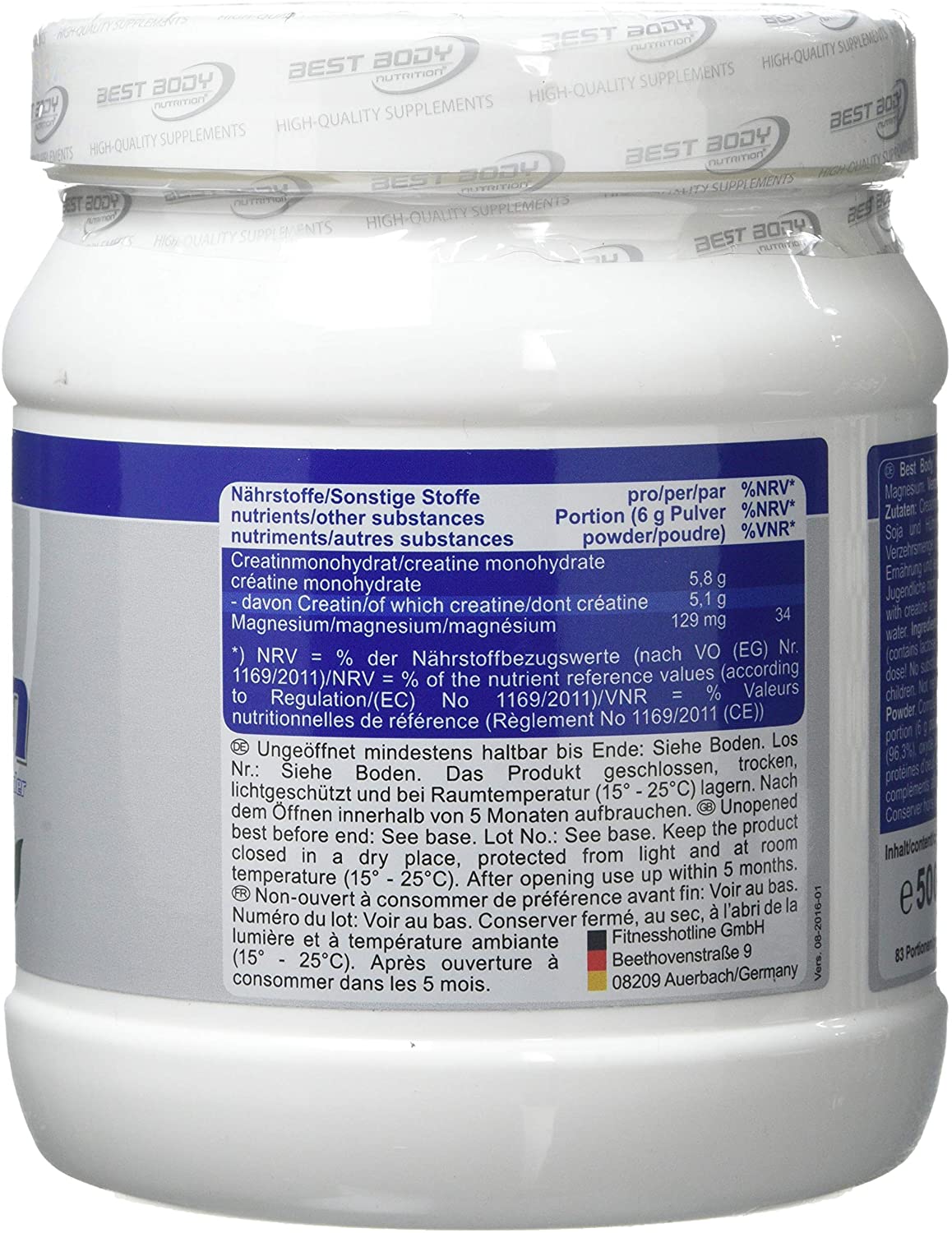 Best Body Nutrition Creatin Monohydrate - 500 g, 500 g - Image 2