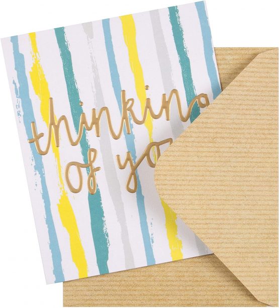 Thinking of You Card from The Hallmark Studio - Contemporary Embossed Text Design - Image 2