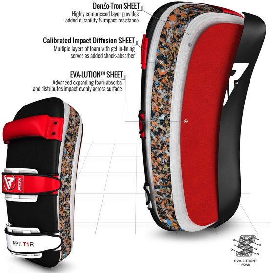 RDX Muay Thai Pad for Training,Curved Kickboxing kicking strike Shield,Coaching Kick Boxing, MMA, Martial Arts, Karate, Taekwondo, Punching, Foot, Knee and Elbow Target (1 Pcs SOLD AS SINGLE) - Image 3