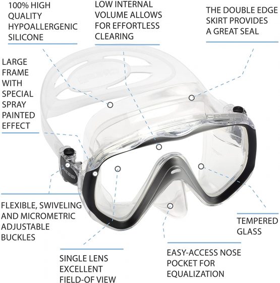 Cressi Unisex's Liberty Diving/Snorkeling Mask - Image 3