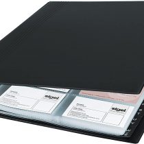 SIGEL VZ301 Card Holder / Card Organiser, leather-look, for up to 400 cards, black