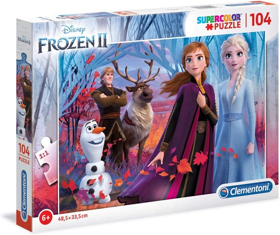 Clementoni - 27274 - Supercolor Puzzle - Disney Frozen 2 - 104 pieces - Made in Italy - jigsaw puzzle children age 6+