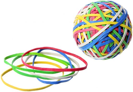Alco 7440 Elastic Band Ball, Diameter: 70 mm, Colourful, Approx 200 Bands - Image 2