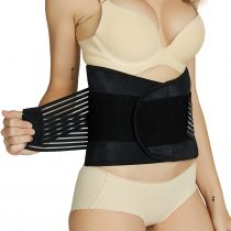 Neotech Care Neoprene Back Brace, Lumbar Support with Double Banded Strong Compression Pull Straps (Black & Blue, Size XXL)