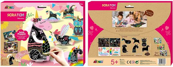 Avenir CH191683 Scratch Jointed Puppet Unicorn, Mixed Colours - Image 2