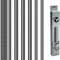 Reaper Cable Sleeved PSU Extension Set - Power Supply Extensions - 1x 24 Pin/ 2x 8 Pin/ 2x 6 Pin/ 1x 4+4 Pin - With Combs - 30cm (Carbon & Billet Grey)