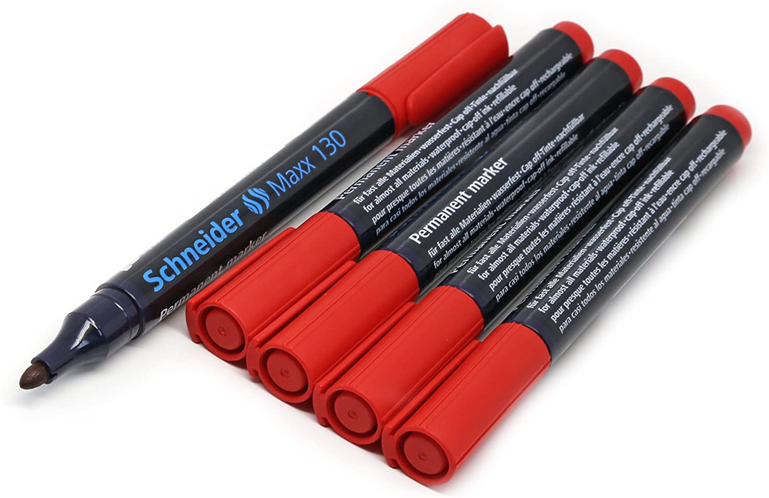 Schneider 130 Permanent Marker Bullet - Red, 10 count (Pack of 1) - Image 2