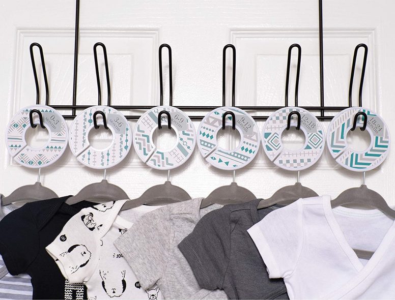 Baby Nest Designs Unisex Baby Hangers and Teal Wardrobe Dividers Cute