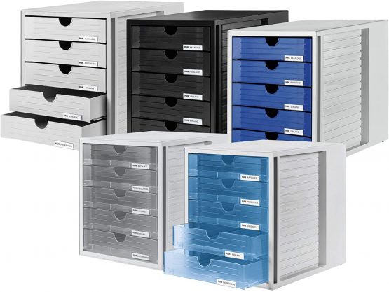 HAN 1450-14, SYSTEMBOX drawer set. Innovative, attractive design with 5 closed drawers, light-grey-blue - Image 4