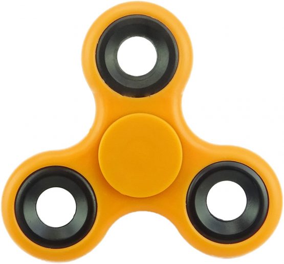 Christmas Concepts® - Exclusive Fidget Hand Spinner - Stress Reducer, Stress Relief, Autism - ORANGE WITH BLACK RINGS