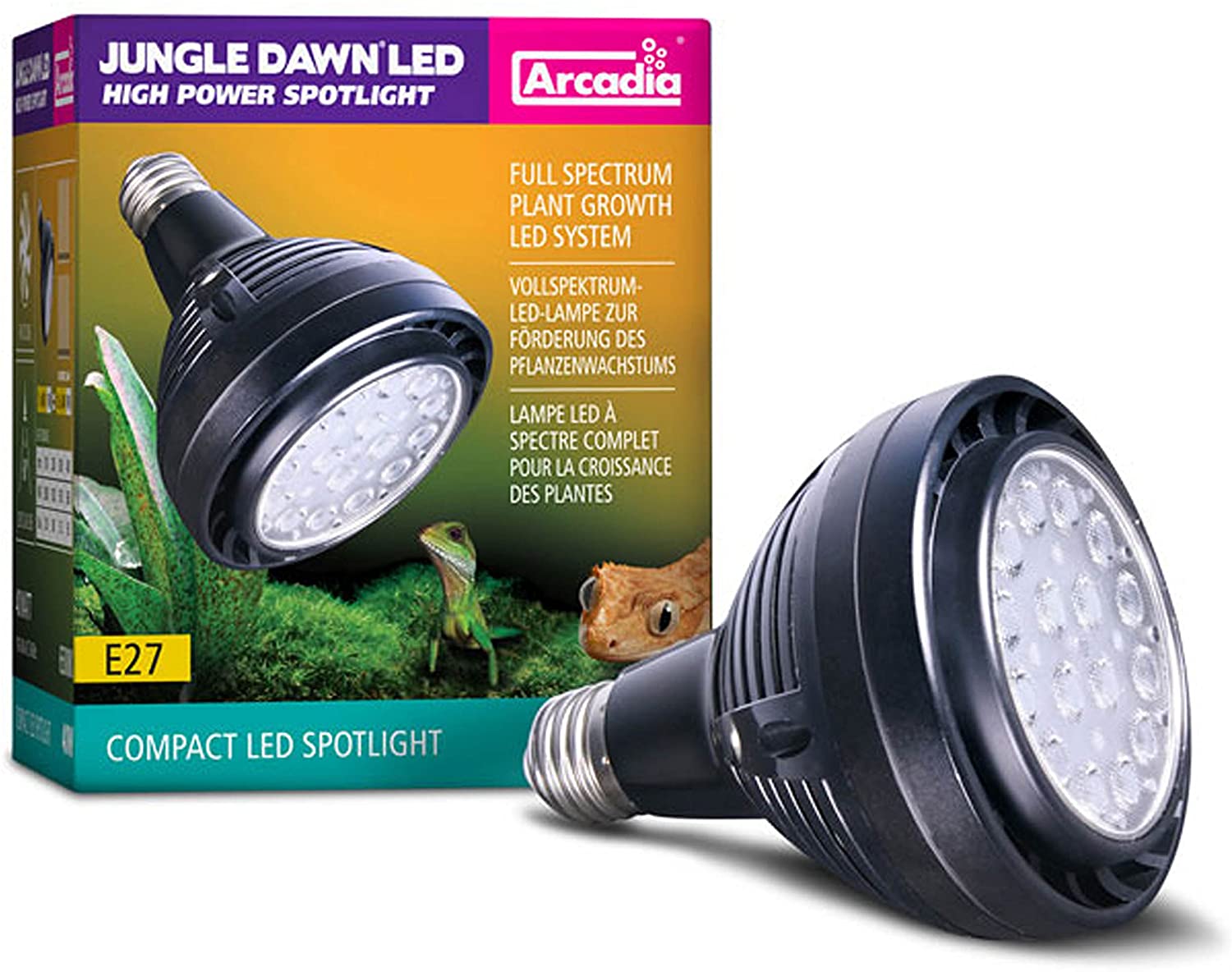 Arcadia Jungle Dawn Spot 40 W Promotes Plant Growth, White