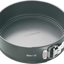 MasterClass KCMCHB45 30 cm Springform Cake Tin with Loose Base and PFOA Non Stick, Robust 1 mm Carbon Steel, 12 Inch Extra Large Round Pan, Grey
