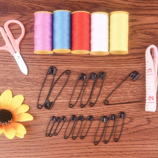 TUPARKA 300pcs Gold Safety Pins Assorted Safety Pins 25-55mm Sewing Accessories Kit for Baby Clothing Crafts & Arts with Storage Box(5 Sizes) - Image 4