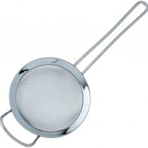 Grunwerg ST-3007 Fine Mesh Strainer with Polished Rim And Handle, Silver, 7-Inch, 18cm Diameter