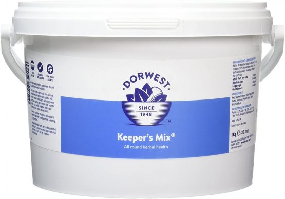 Dorwest Herbs Keepers Mix Powder for Dogs and Cats 1Kg - Perfect raw feeding supplement, 8 nutritious pure herbs for all round herbal health