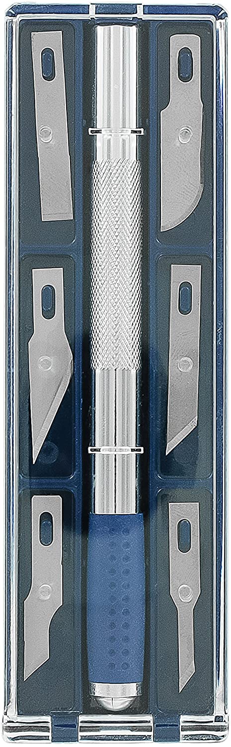 Modelcraft PKN4301/S Soft Grip Craft Knife Set , Silver