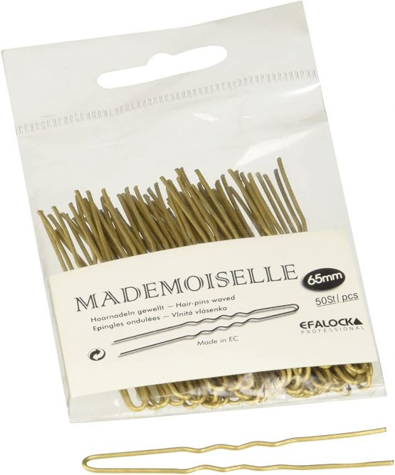 Efalock Mademoiselle Hairpin 65 mm Gold Pack of 50
