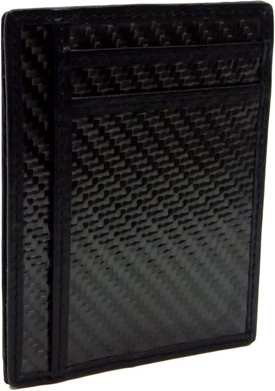eStockCo Credit Card Wallet Holder Carbon Fibre Leather Trim RFID Protected - Image 3