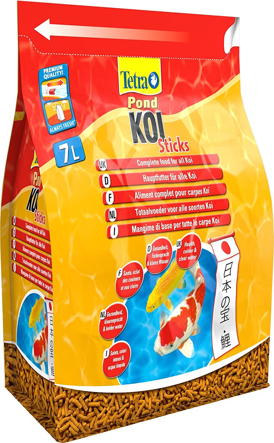 Tetra Pond Fish Food for Koi Sticks, Complete Fish Food for All Koi
