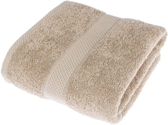 HOMESCAPES Turkish Cotton Bath Towel Stone Very Soft and Absorbent, 500 GSM Heavy Weight for everyday Luxury - Image 3