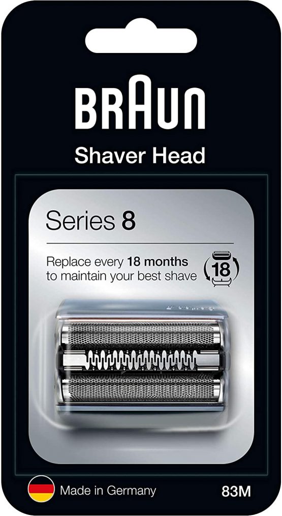Braun Series 8 83M Electric Shaver Head Replacement - Silver - Compatible with Series 8
