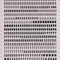 Letters & Figures Black Transfers 4 mm - 1 Sheet