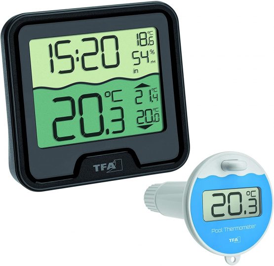 TFA Dostmann Marbella Wireless Pool Thermometer, Black, L110 x W110 x H210 mm - Image 2